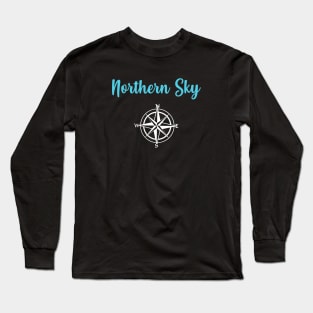 Northern Sky, blue white Long Sleeve T-Shirt